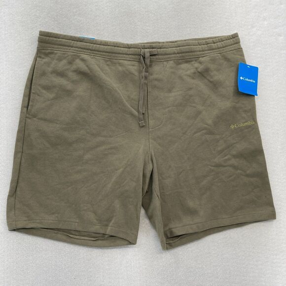 Columbia Trek Short Mens XXL Stone Green Drawstring Outdoors Hiking Sweat Shorts - Picture 1 of 10